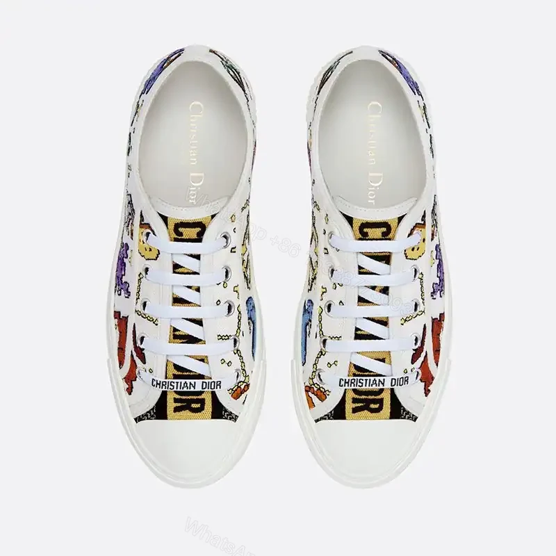 View 2 of WALK’N’DIOR SNEAKERS WOMEN PIXEL ZODIAC EMBROIDERED WHITE – CD157