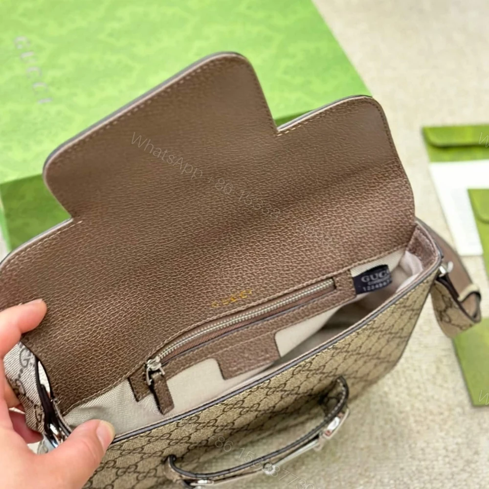 View 7 of Gucci Horsebit 1955 Small Shoulder Bag Beige 25Cm 764155 KGD0N 9742