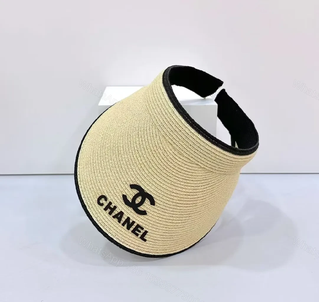 View 5 of Sunlit Visor: Woven Brim, Chanel-Inspired Luxury Sun Hat