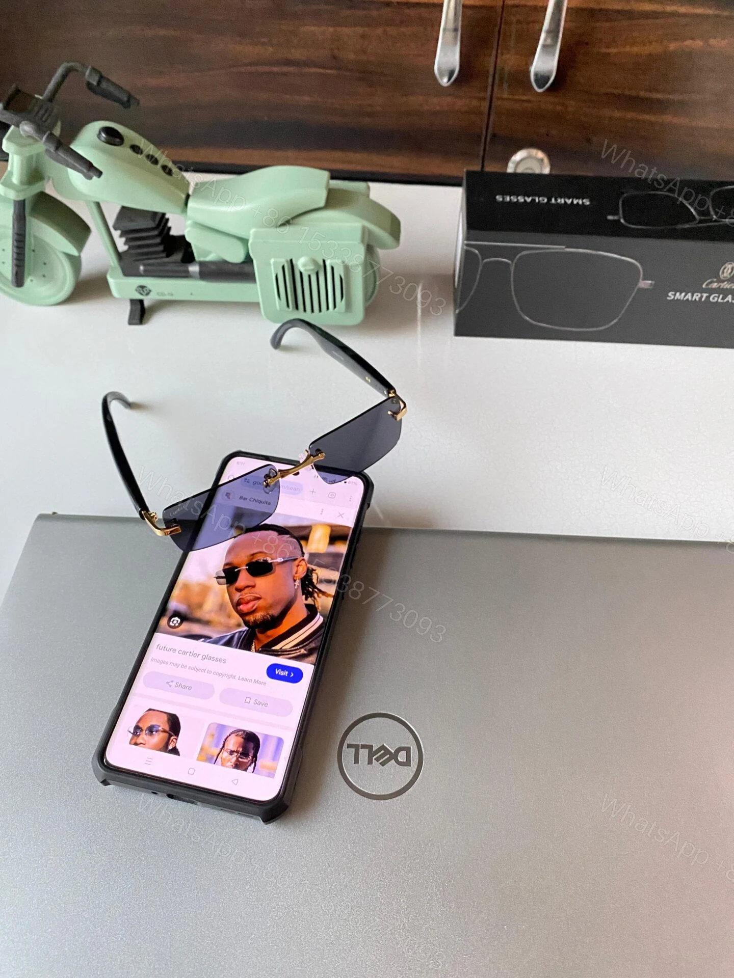 View 3 of Cartier Smart Glasses Metal Tinted Mirror Frame