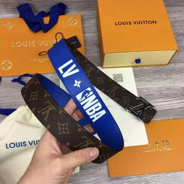 View 4 of LOUIS VUITTON X NBA 3 STEPS 40MM REVERSIBLE MONOGRAM CANVAS BELT – B114