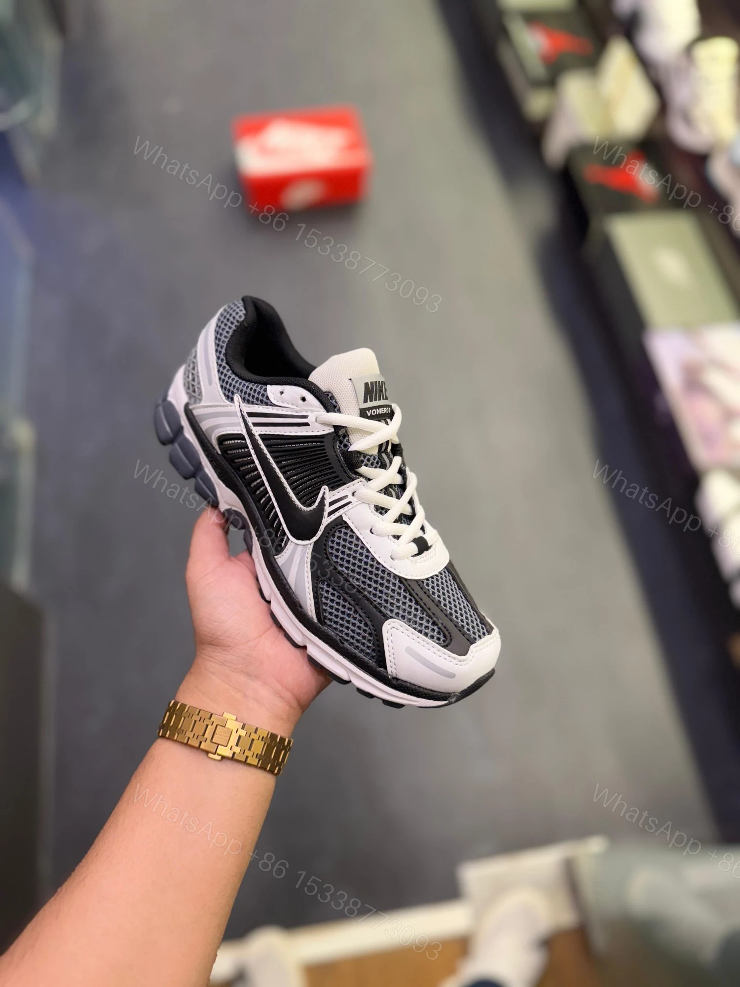 View 3 of First Copy Nike Zoom Vomero | Summit Black Dark Grey