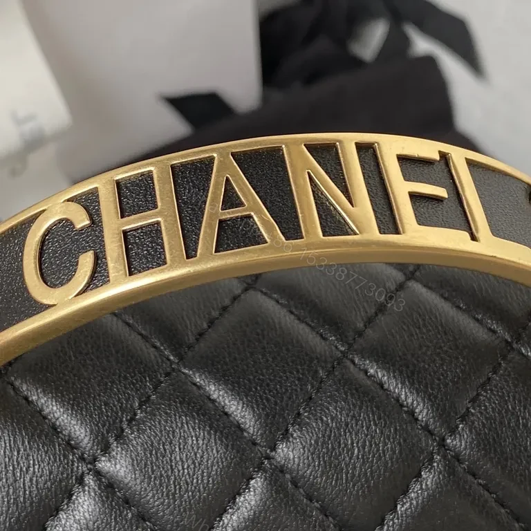 View 2 of Gold-Chain Quilted Flap Bag: Classic Chic Leather Carryall