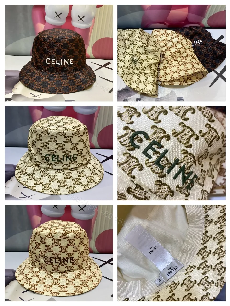 View 2 of Cotton Bucket Hat with Signature Embroidery, Casual Luxe