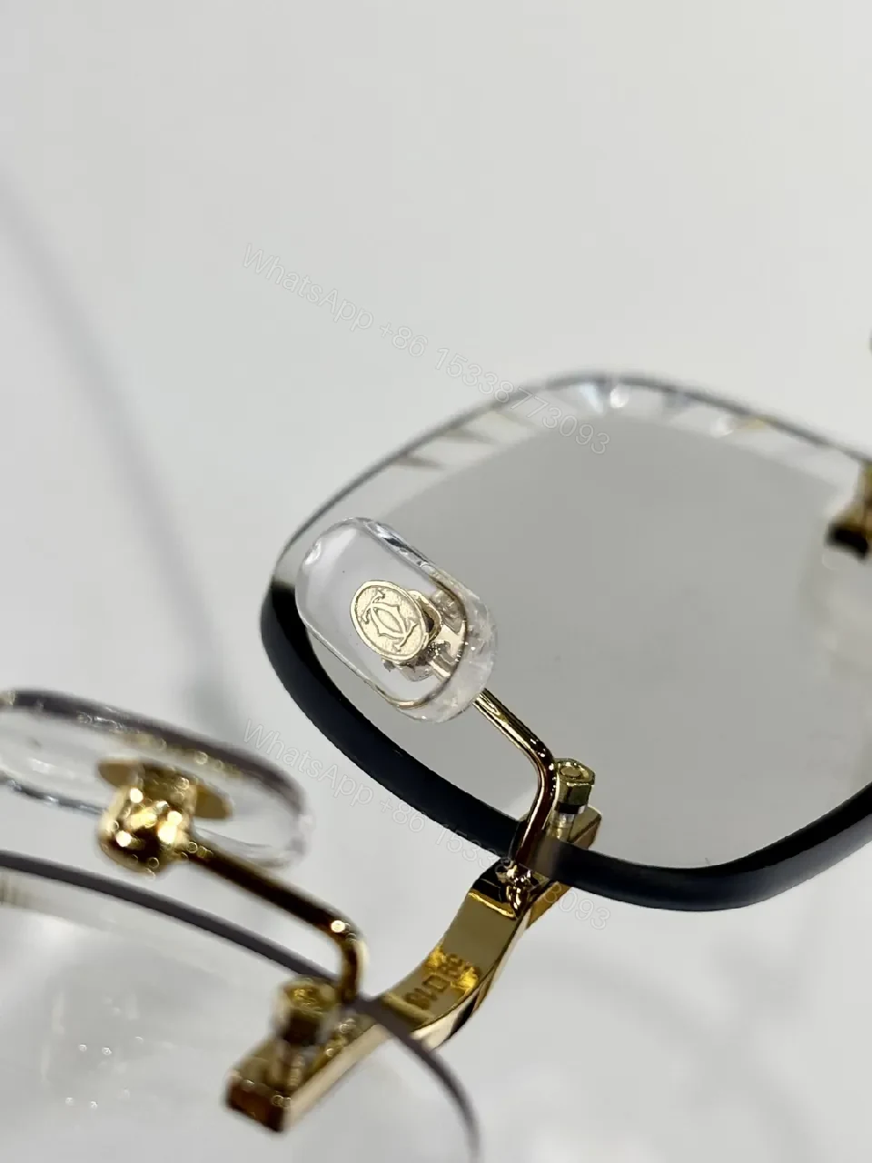 View 5 of Intricate Rimless Sunglasses: Luxe Metal, Gradient Lenses, Edge Detailing
