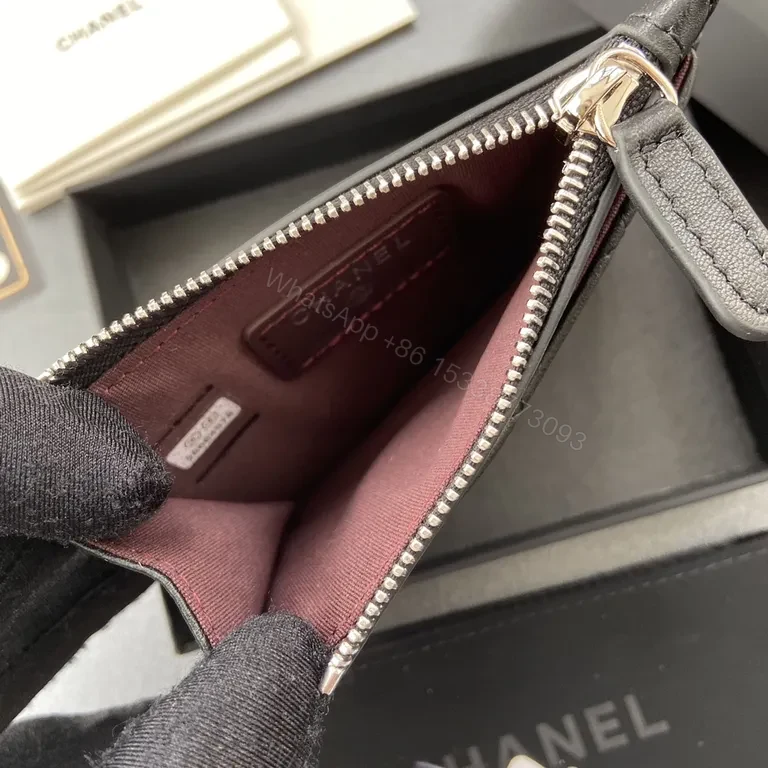 View 7 of Chic Quilted Wallet with Gold CC Clasp â€“ Compact Luxury Wallet