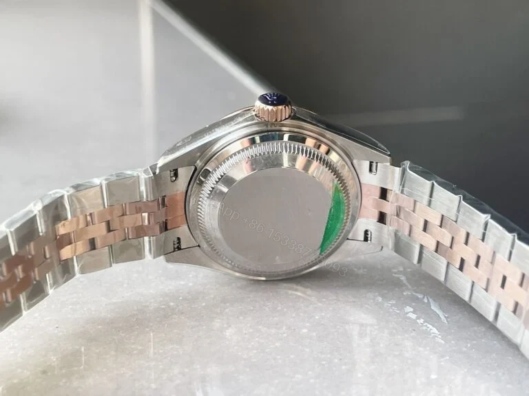 View 6 of Replica Rolex Datejust 28mm Rose Gold Steel Champagne Dial Jubilee