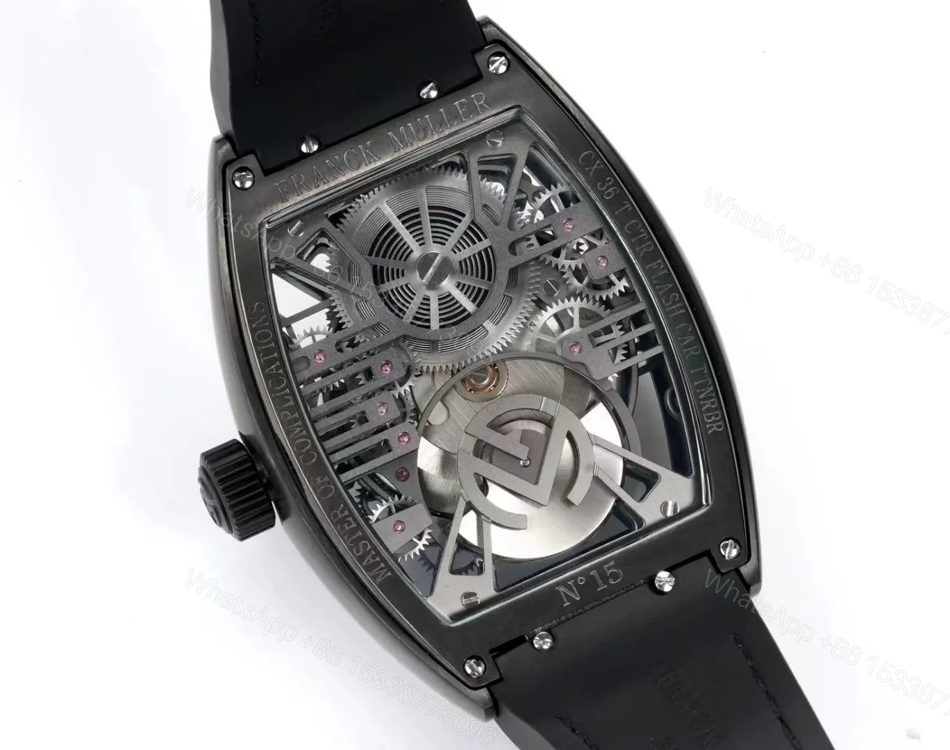 View 9 of Franck Muller RM3 Grand Central Tourbillon Replica 42MM Premium Skeleton Rose Gold Edition FM-RM3-GCT-RG-SKEL-42