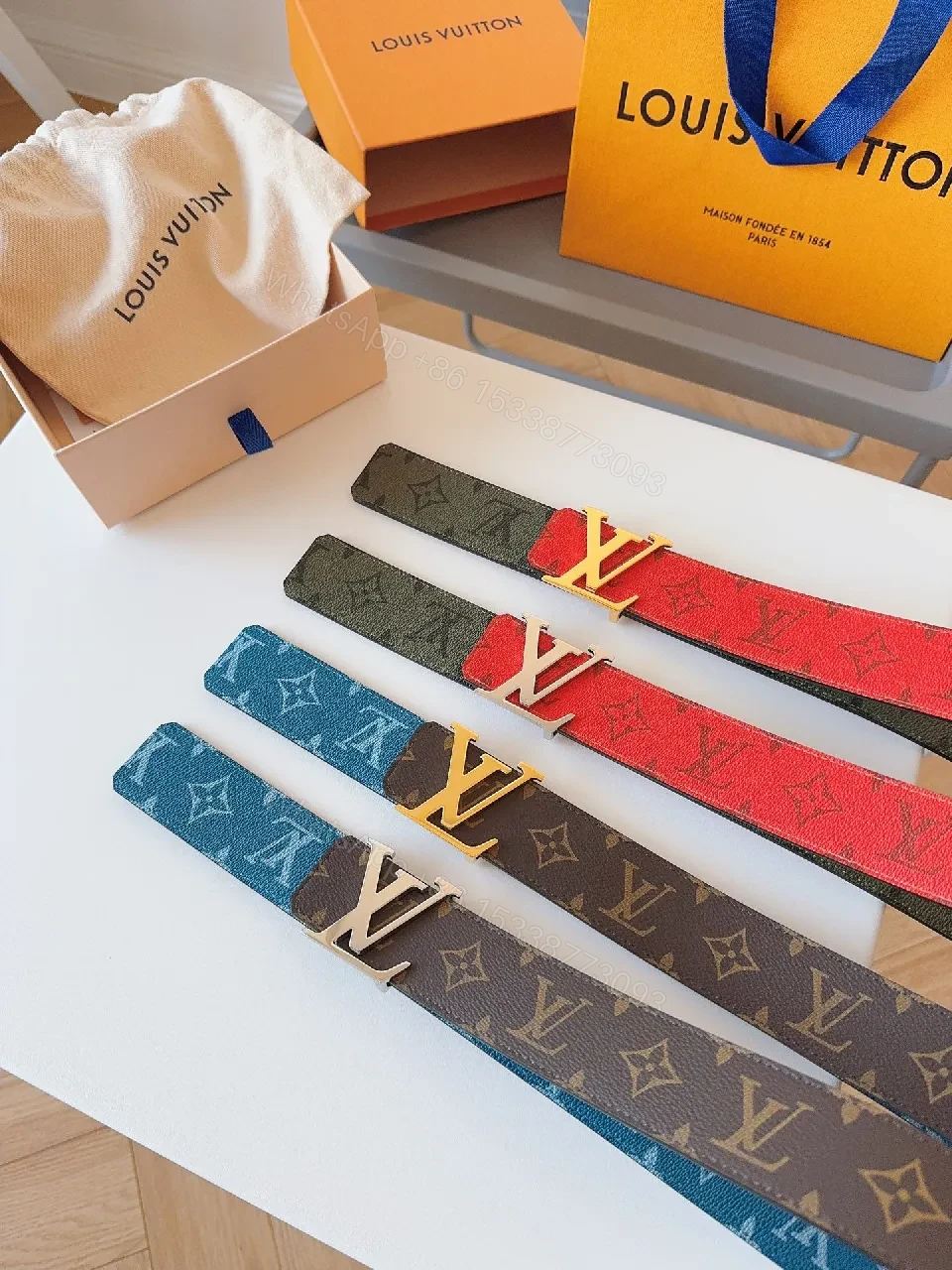 View 3 of Monogram Luxe Belt: Iconic Luxury Style, Adjustable Comfort