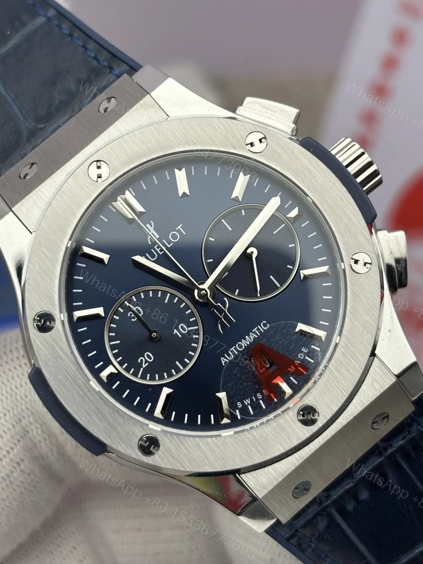 View 2 of Super Clone Hublot Classic Fusion Blue Dial Rubber Strap 44MM Premium Chronograph RG-HUBLOT-CF-CHRONO-BLU-RUB-44
