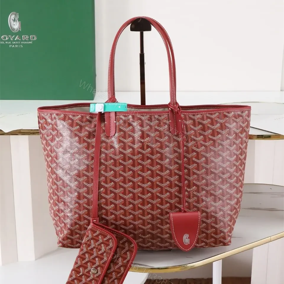 高仿Goyard*STLOUIP5滿印Tote手提袋鮮紅免檢版小號 — view 1