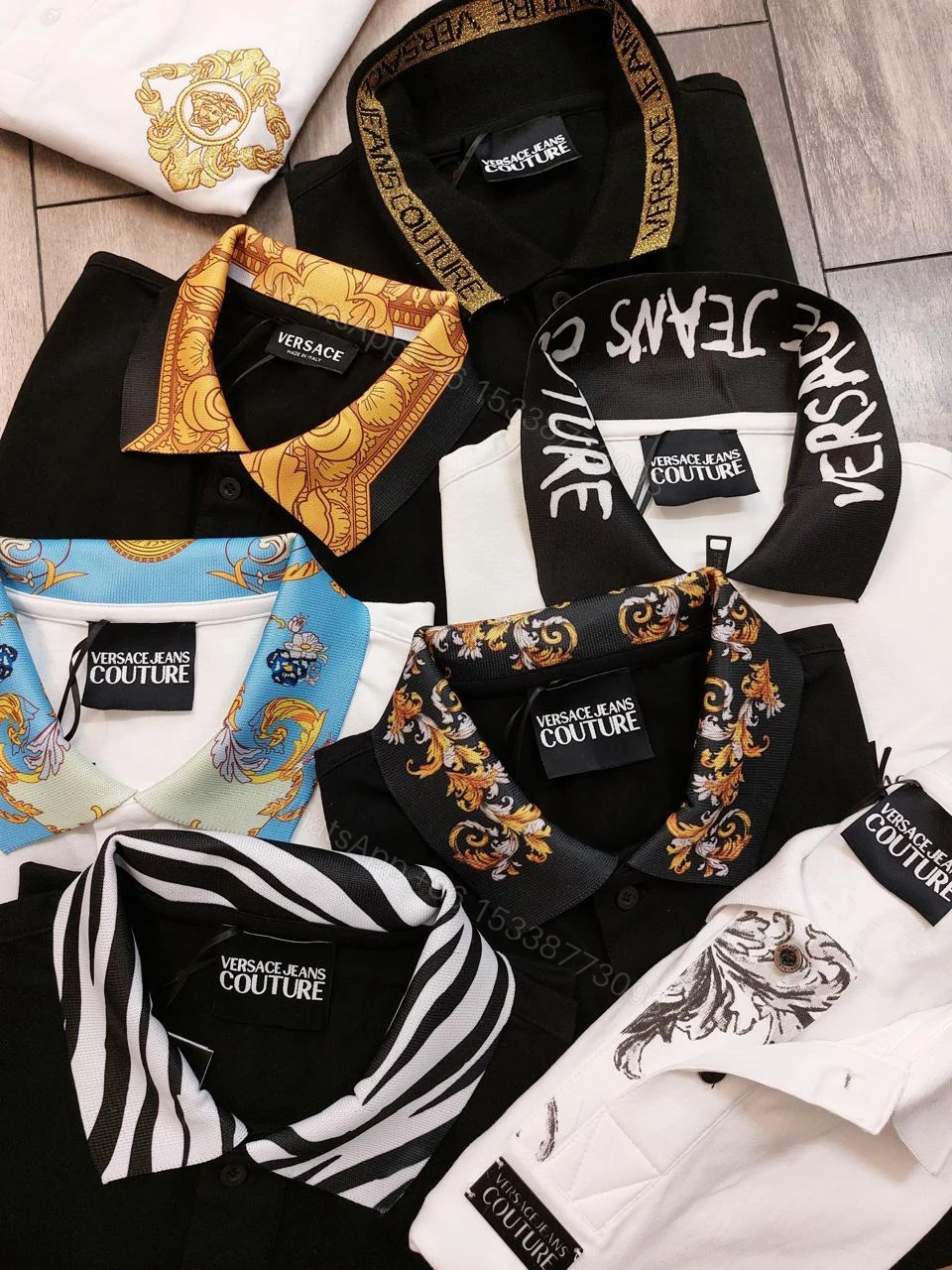 View 2 of FIRST COPY Versace Latest 2025 Imported Quality Exclusive Polo Tees