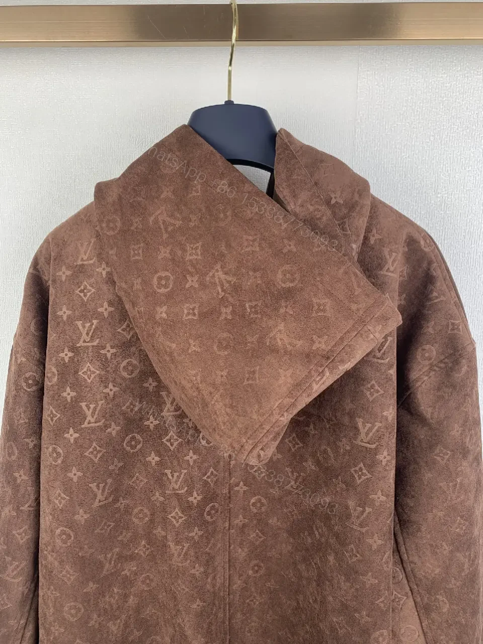 View 10 of Brown Monogram Windbreaker: Cozy Modern Luxury Jacket