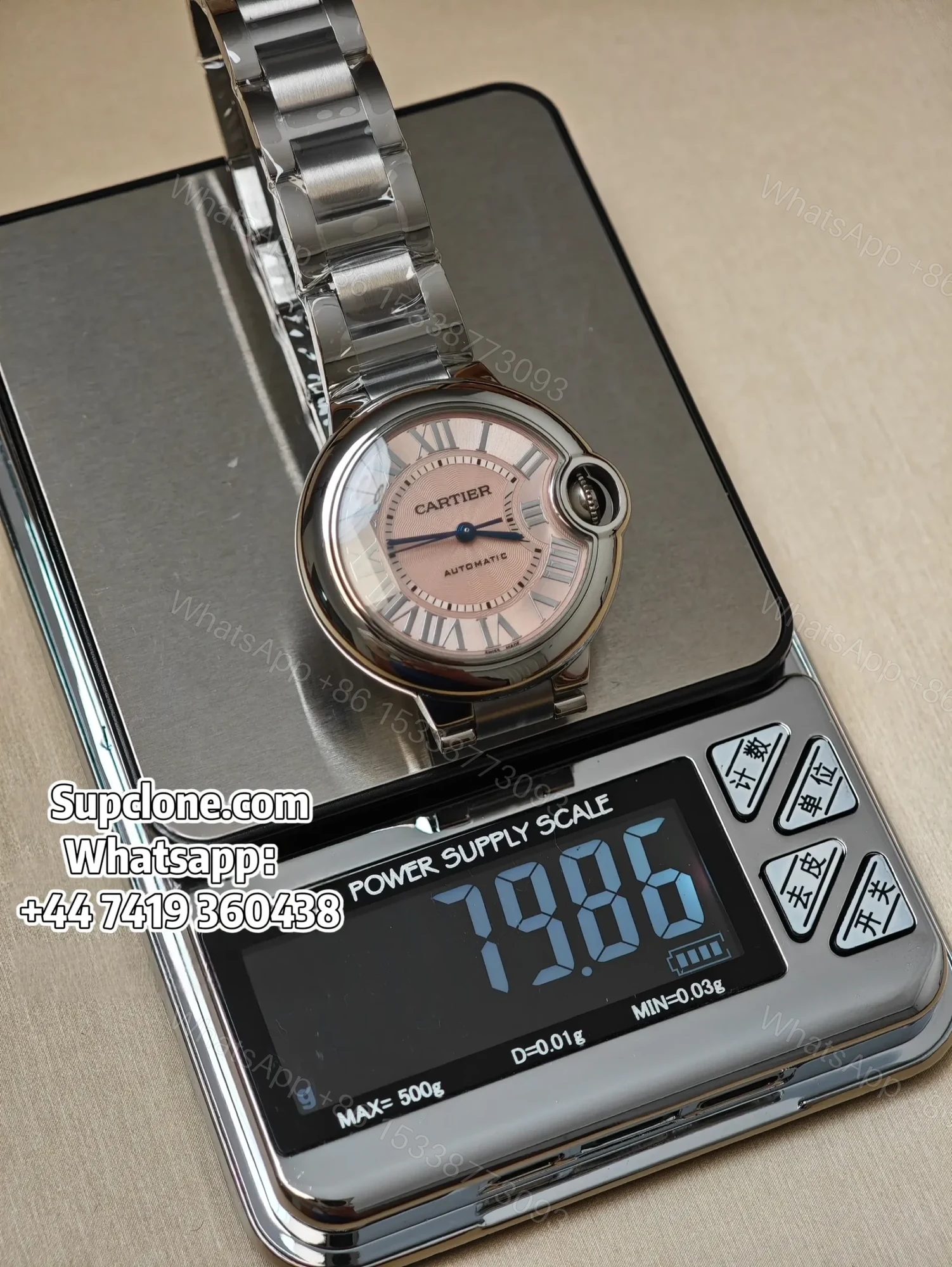 View 10 of Cartier Ballon Bleu WSBB0068 33mm Pink Dial Super Clone watch