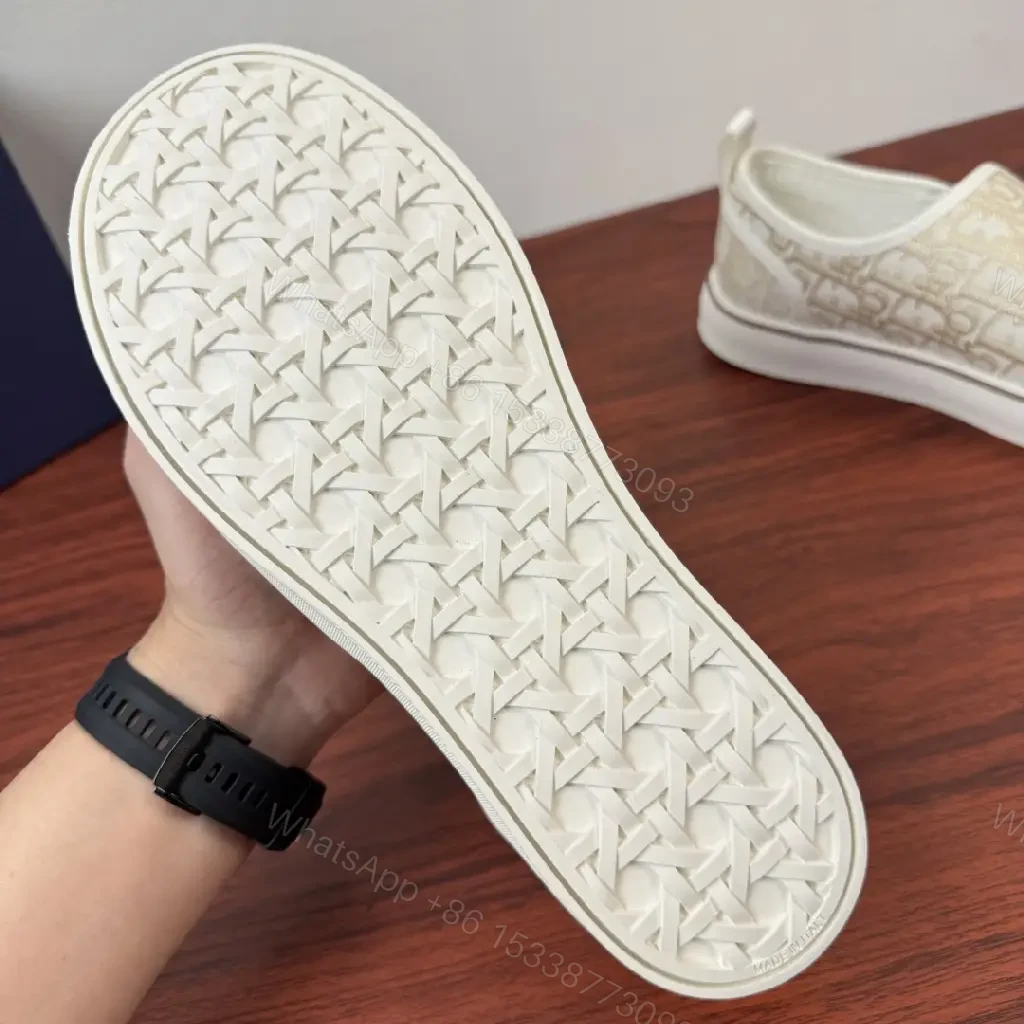 View 9 of Beige Leather Slip-On Fashion Sneakers