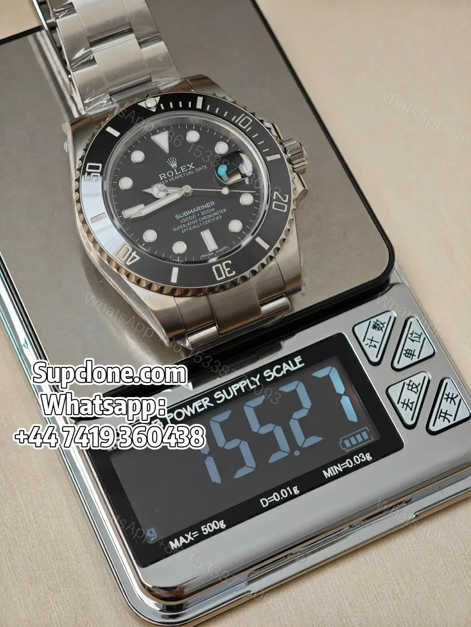 View 4 of Rolex Submariner m116610LN 1:1 Replica – Black Dial 3135 Movement 40mm Super Clone Watch