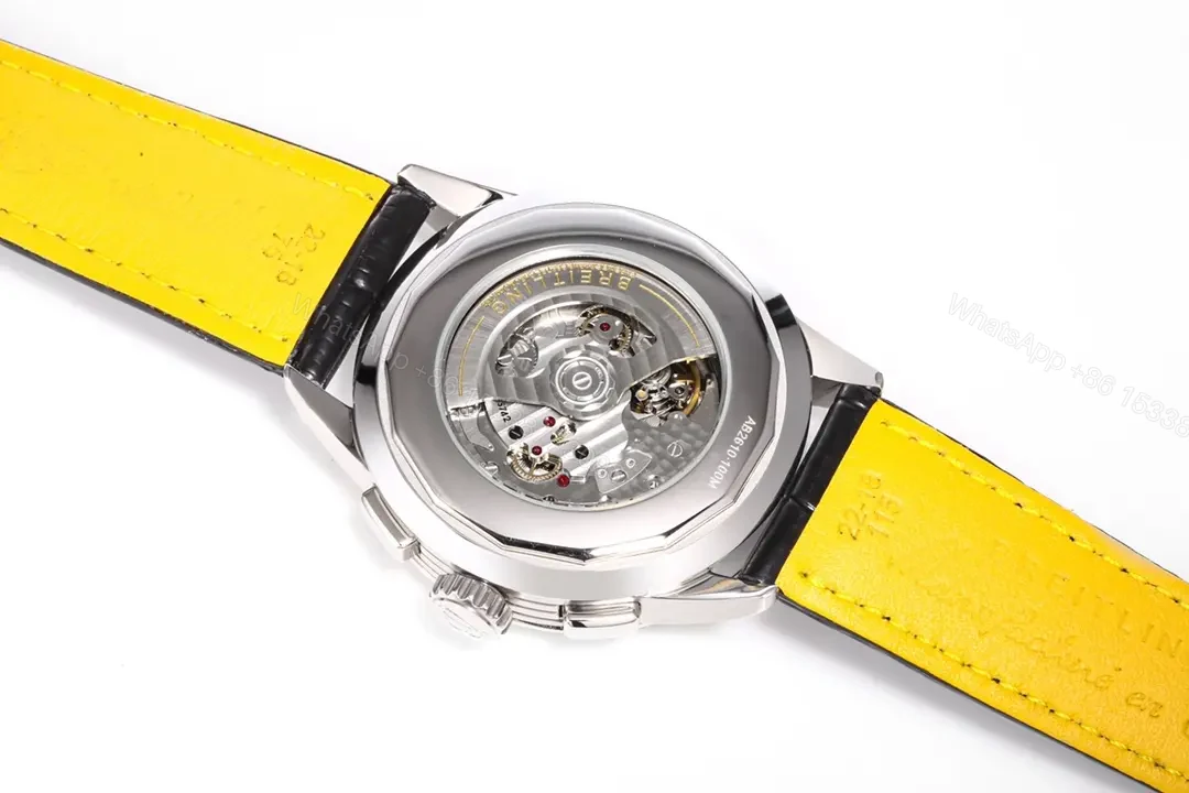 View 8 of JF Factory Breguet Classique Complications Blue Dial 42mm Stainless Steel Watch with Black Leather Strap