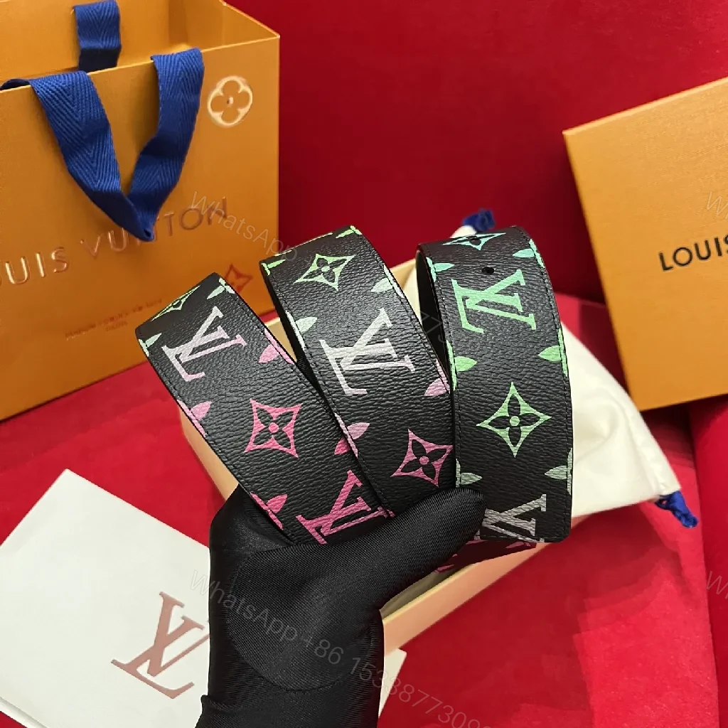 View 4 of Vibrant Gradient Monogram Belt: Luxe Everyday Confidence