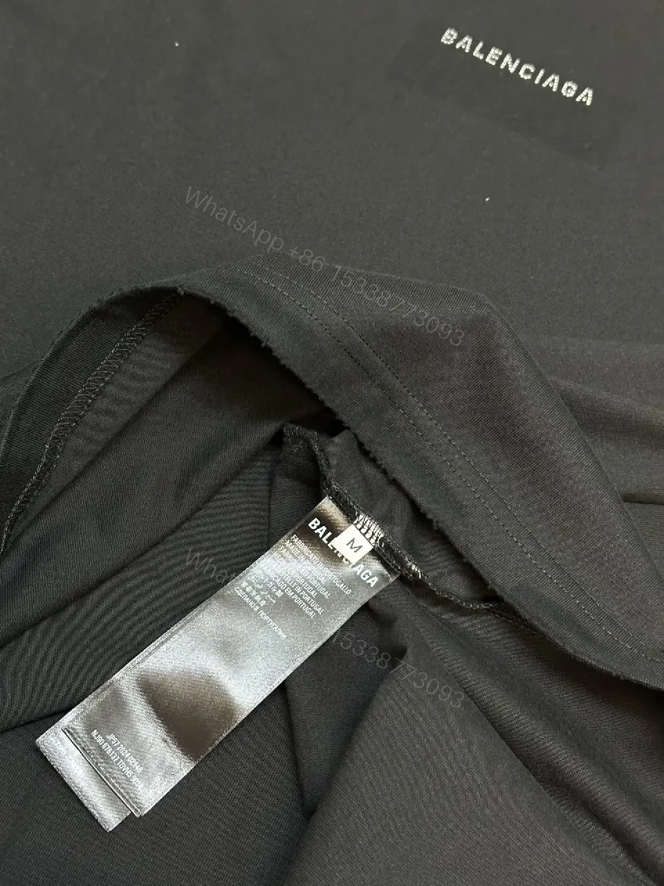 View 9 of Oversized Black Tee: Premium Cotton, Minimalist, Relaxed Fit