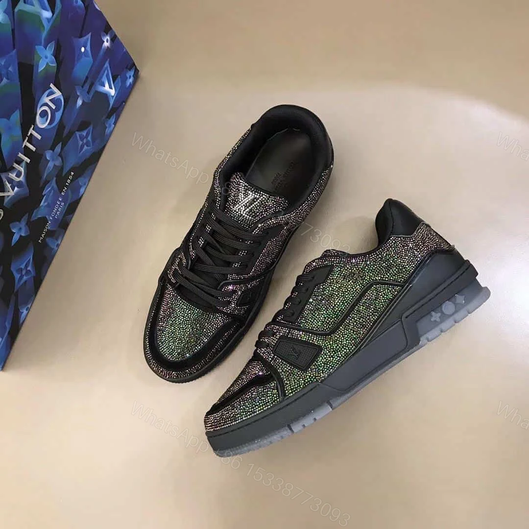 View 8 of LOUIS VUITTON GLITTER SNEAEKERS BLACK TRAINER – LV223