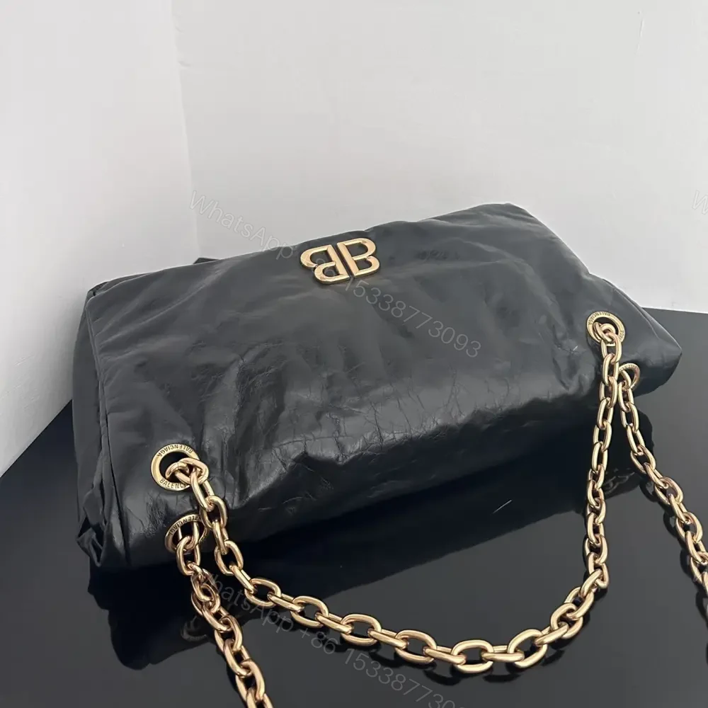 View 6 of 高仿Balenciaga*Monaco系列新款單肩包黑金L