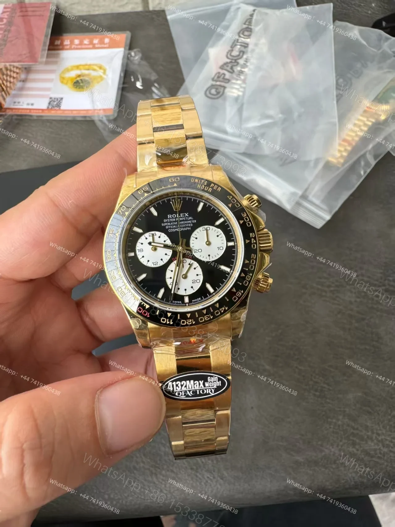 View 3 of Rolex Super Clone Daytona Le Mans 126528LN Gold 4132 Movement