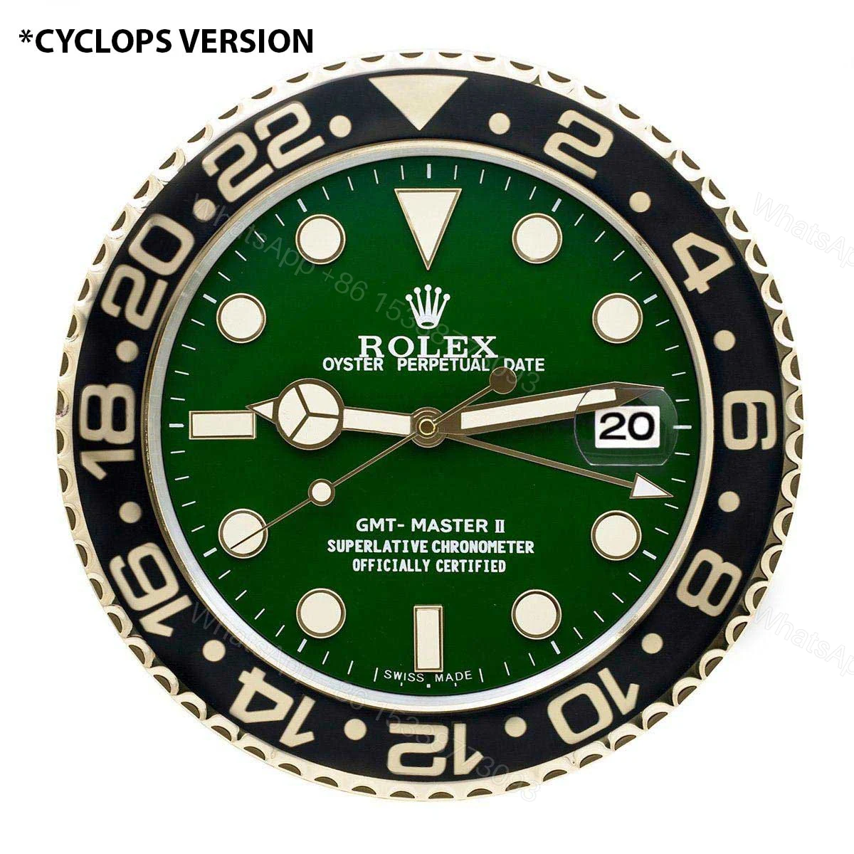 View 8 of ROLEX WALL CLOCK – GMT MASTER II GOLD
