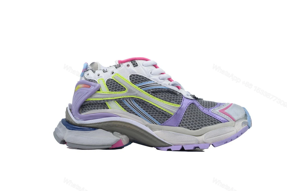 Balenciaga Runner Sneaker Pink Blue Purple 772767 W3RNY 0361 — view 2