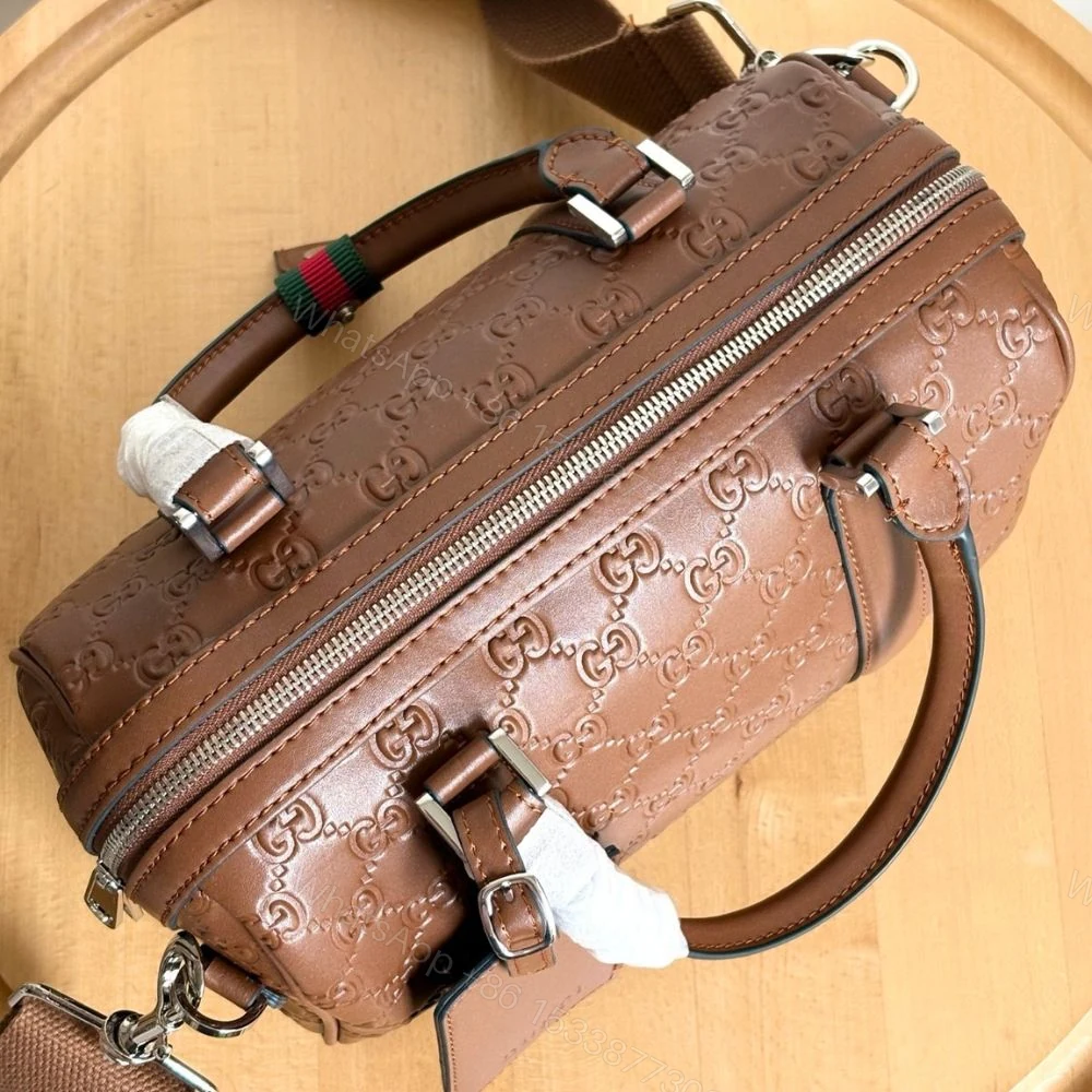 View 5 of Gucci GG Emblem Small Duffle Bag Brown 25Cm