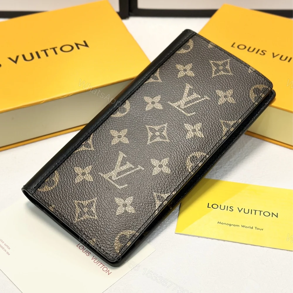 View 2 of LOUIS VUITTON BRAZZA WALLET MONOGRAM MACASSAR BROWN 19CM M69410
