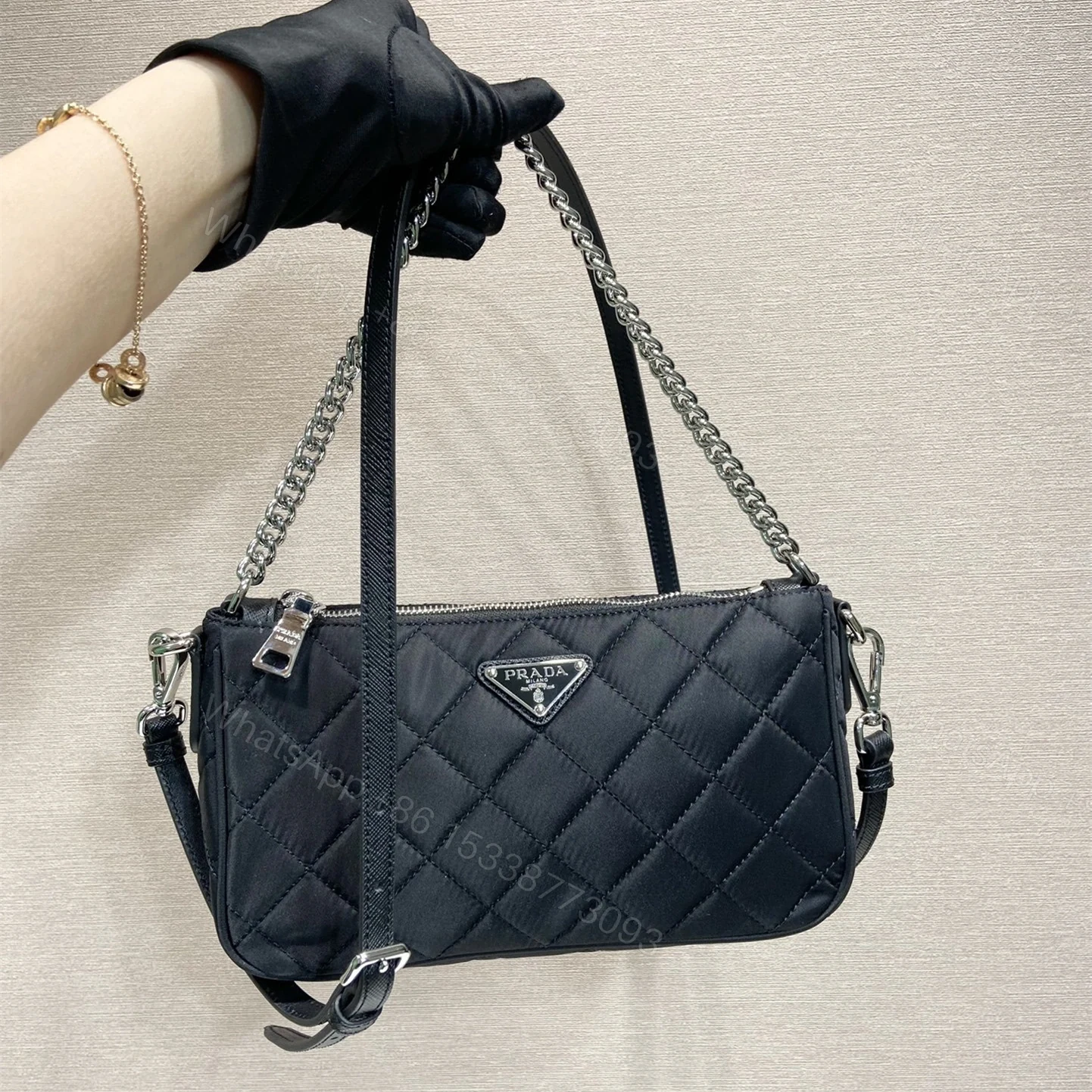 View 9 of 高仿Prada*Re-Edition系列麻將包1BH026免檢版