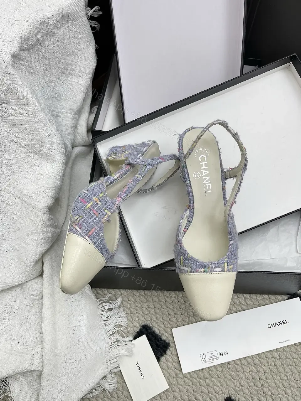View 7 of Textured Tweed Slingback Pumps: Elegant All-Day Comfort