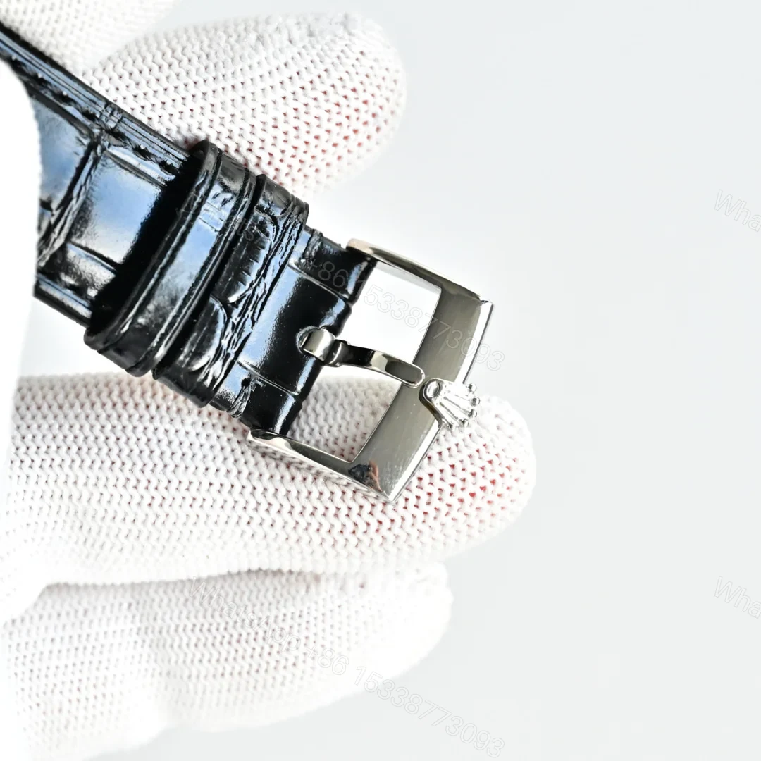 View 7 of Rolex Datejust R76 Silver 41MM Premium Leather Strap Multi-Function Automatic ROLEX-DATEJUST-R76-41-SILVER-LEATHER