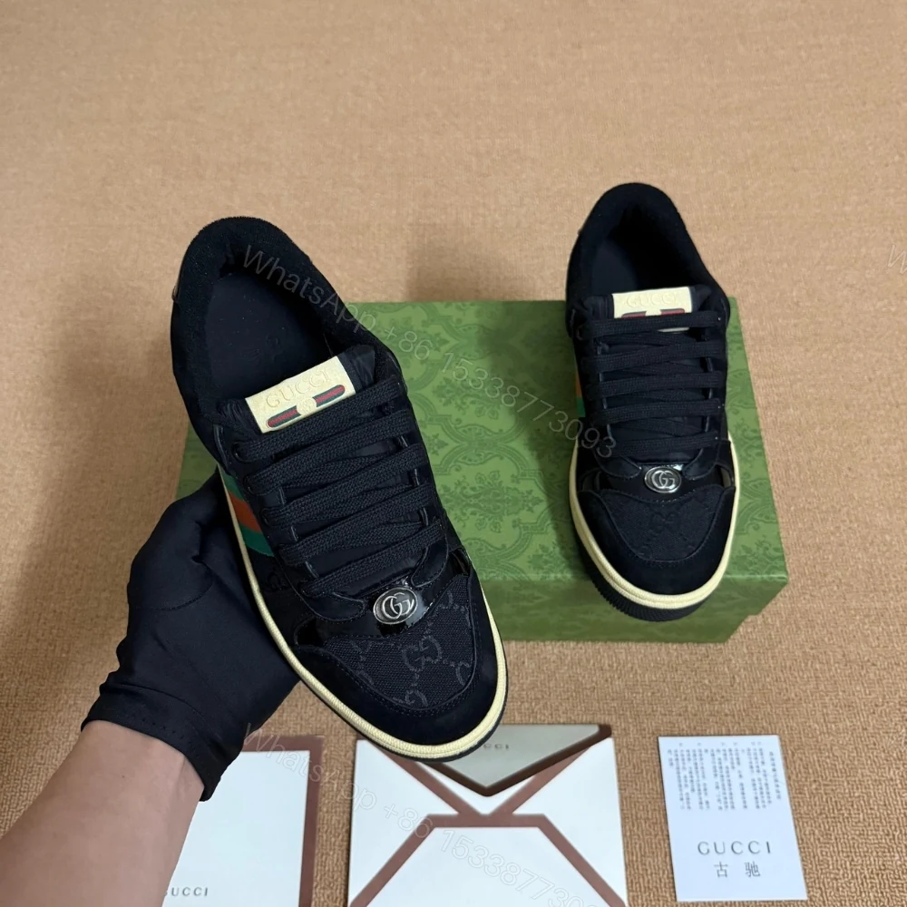 View 5 of Gucci Women Screener Sneaker Black