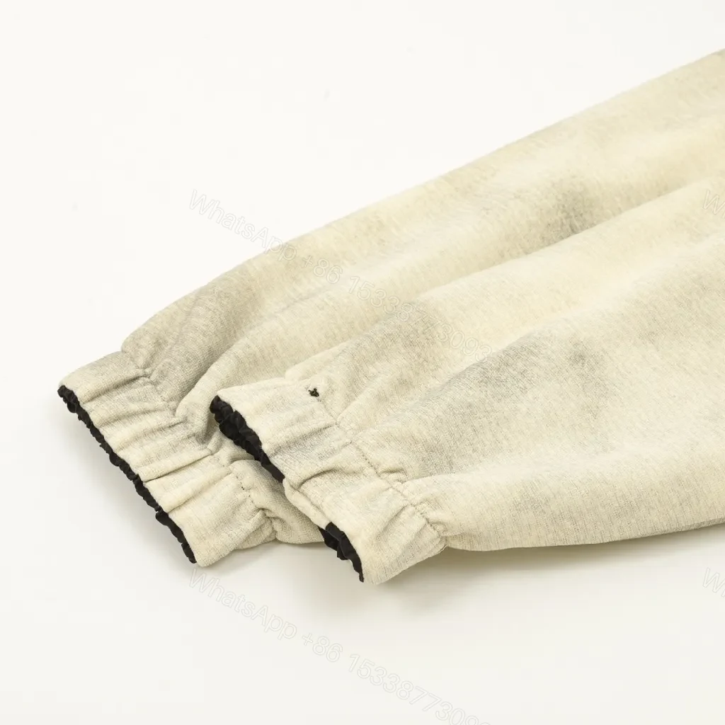 View 3 of Beige Tie-Dye Zip Hoodie: Elevated Everyday Comfort