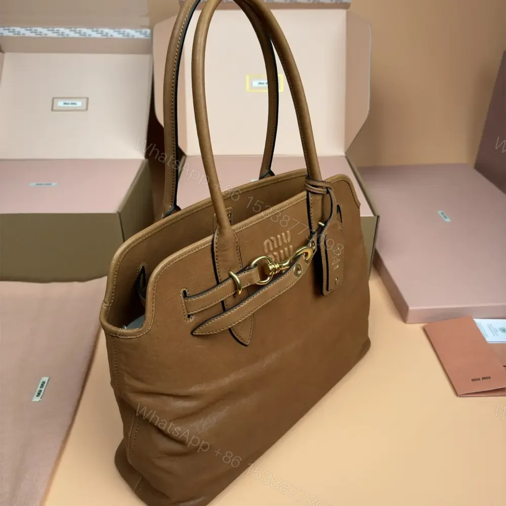 View 3 of 高仿miumiu*Aventure系列5BG291手提包棕色免檢版