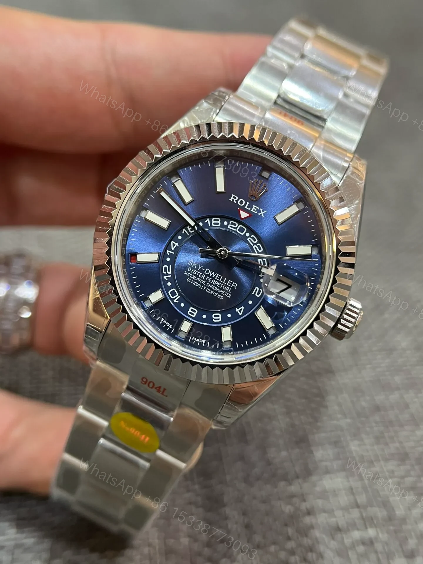 View 3 of Superclone Rolex Sky-Dweller Bright blue Dial 336934 Oyster