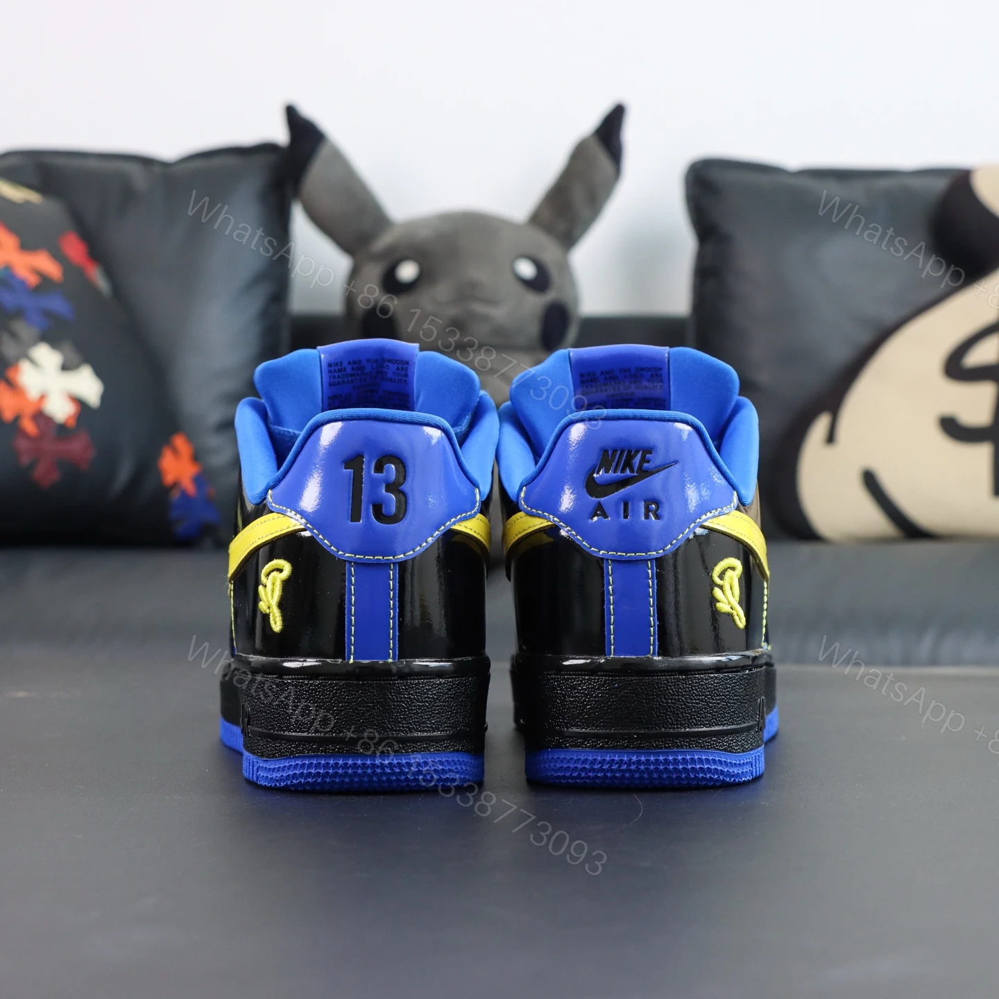 View 7 of Central Cee x Air Force 1 Low Black Yellow Blue