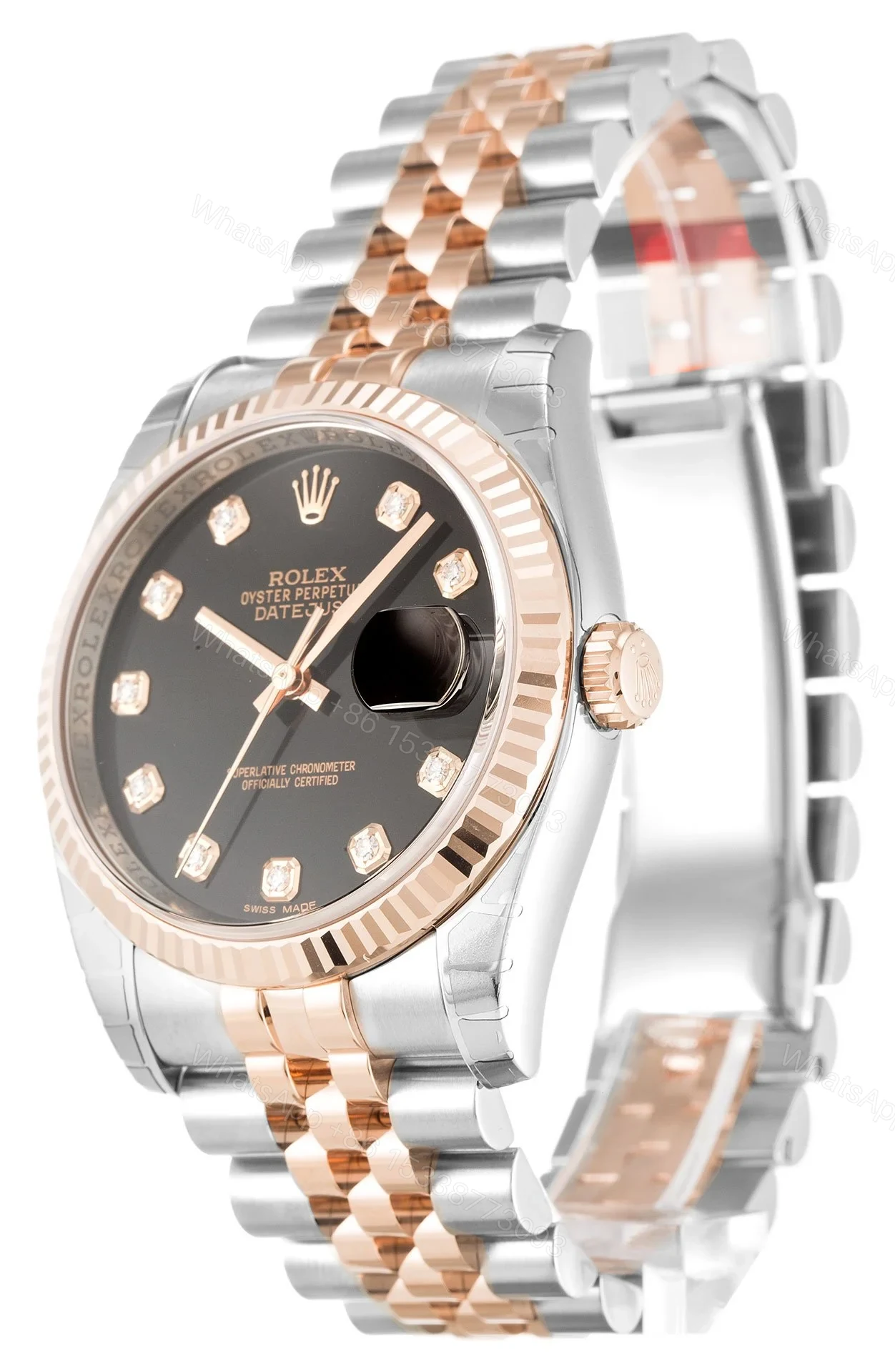 View 2 of Replica Rolex Datejust Black Dial 116231-3 36 mm