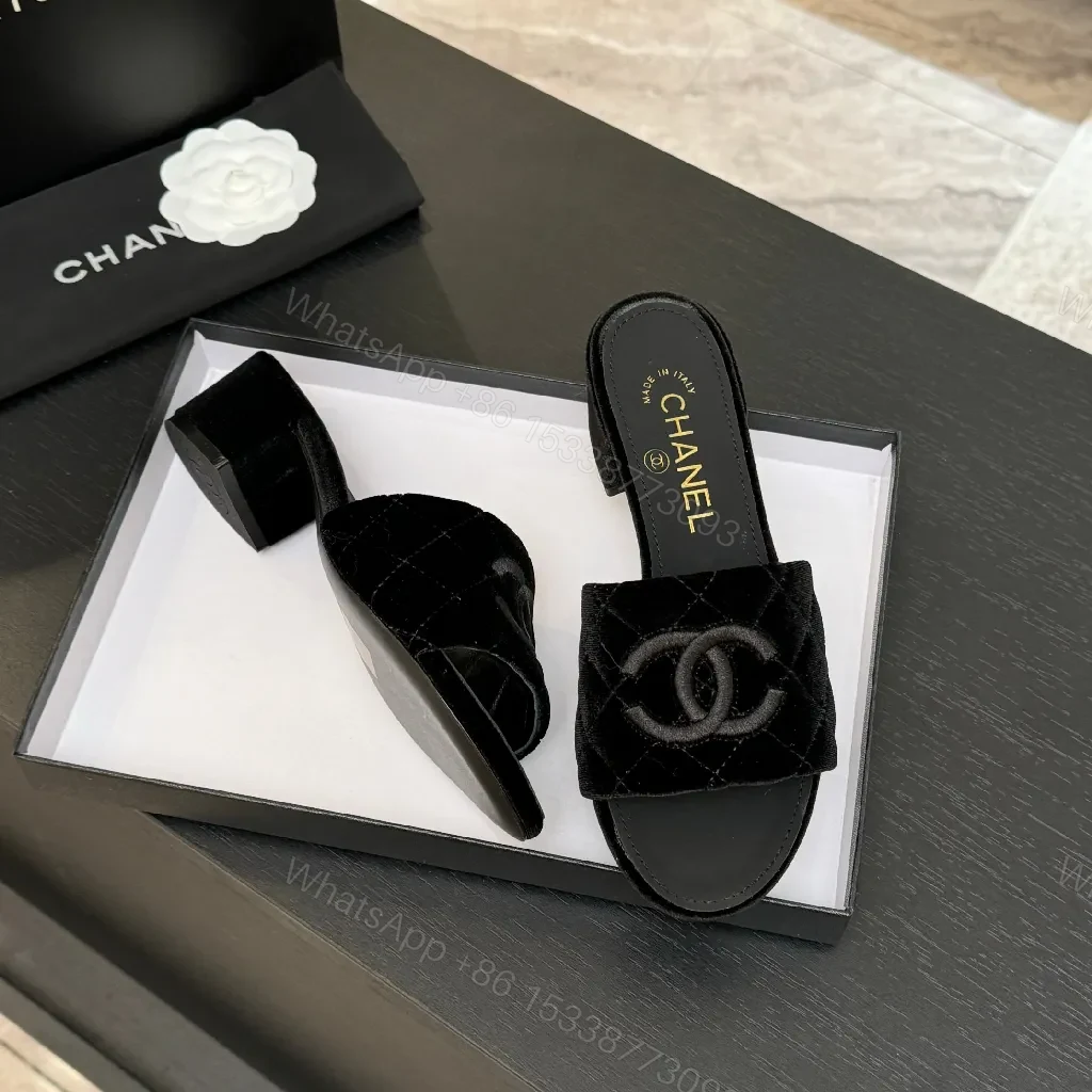 View 5 of Quilted Velvet Mules: Logo Detail, Everyday Luxury, Comfort