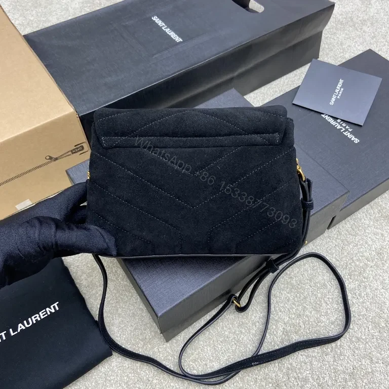View 9 of Velvet Gold-YSL Crossbody: Structured Luxury Bag