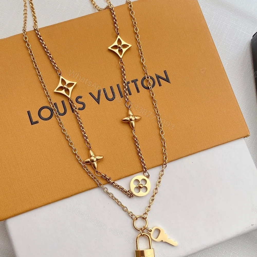 View 2 of Louis Vuitton LV Iconic Charm Necklace Gold M02494