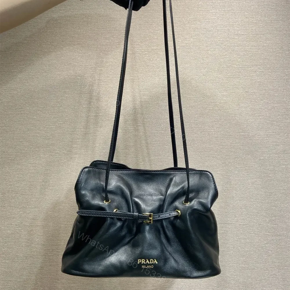 View 10 of 高仿Prada*Dada系列1BG586小羊皮雲朵包黑色小號免檢版