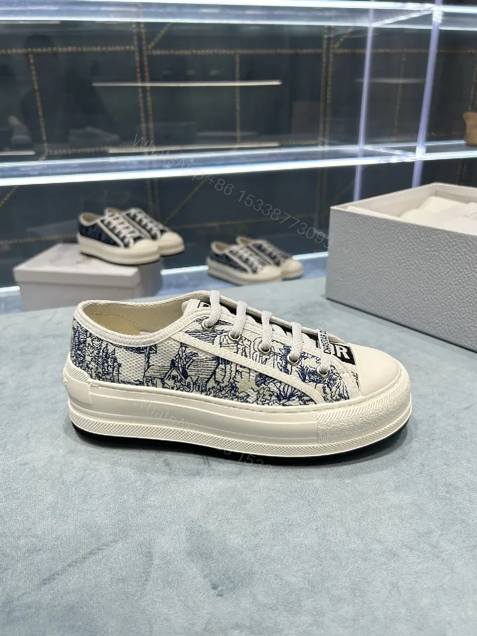View 2 of Graphic-Print Low-Top Sneakers: Everyday Luxe Comfort