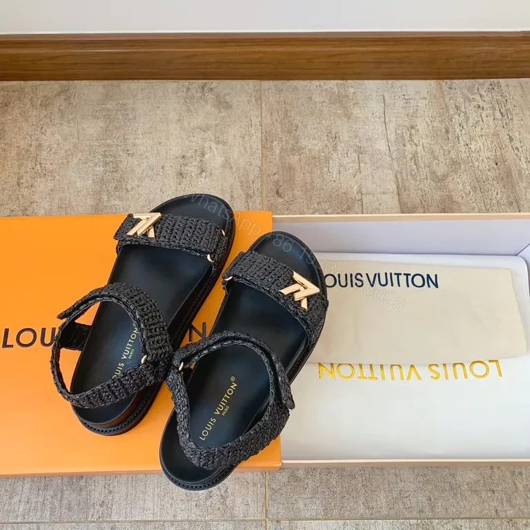View 8 of Charcoal Woven Sandal - Gold LV-Accent, Cushioned Footbed