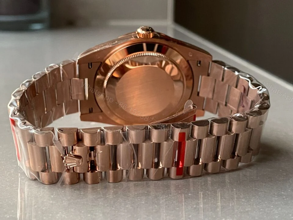 View 9 of GMF Factory 1:1 Rolex Day-Date 40mm 228235 904L RG Fluted Bezel Rose Gold Dial