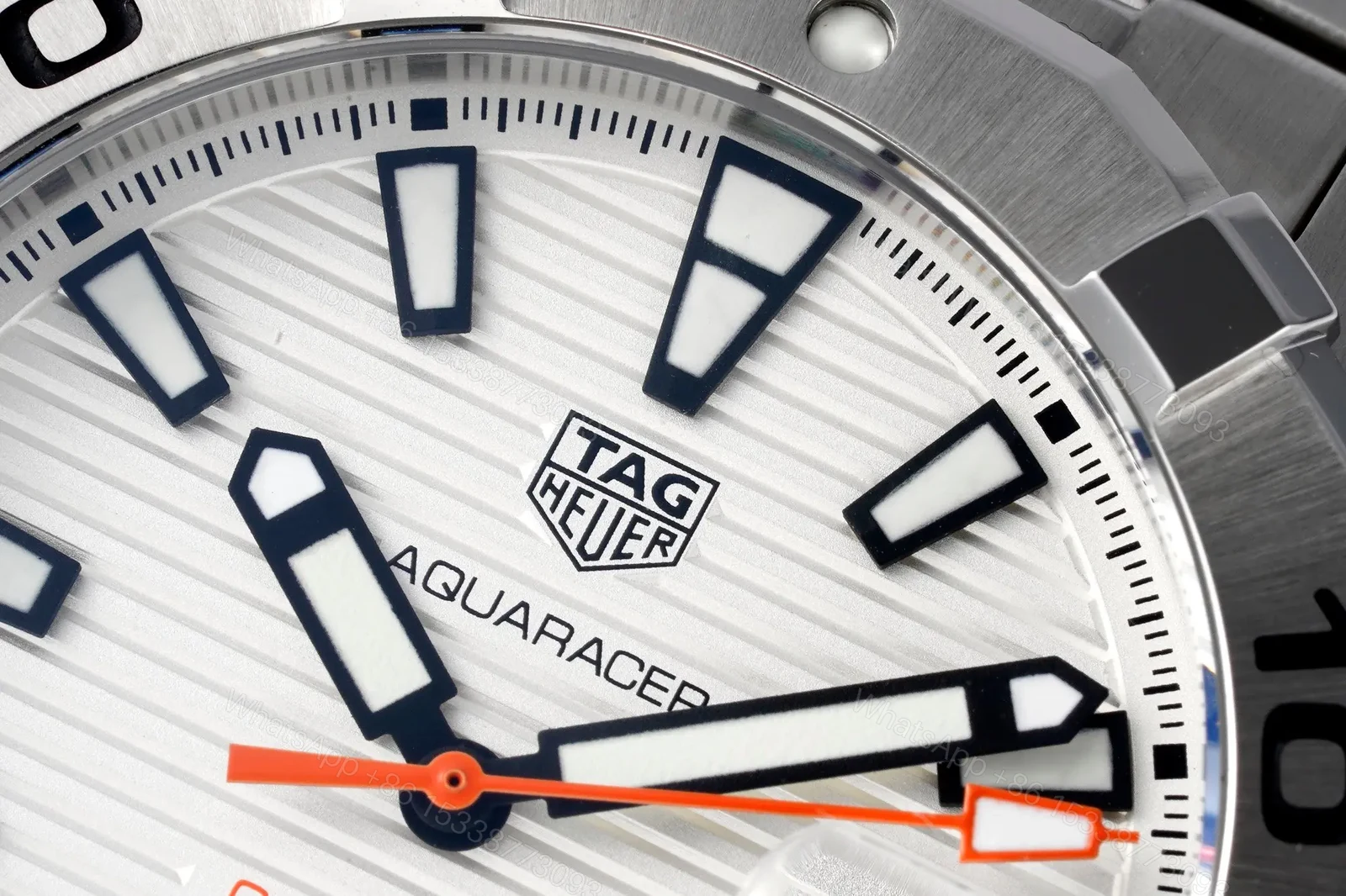 View 7 of V6 Factory TAG Heuer Super Series Watch – Silver Stainless Steel, White Dial, Casual and Formal Style, 100m Water-Resistant