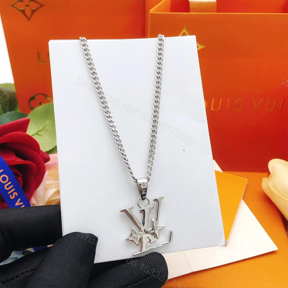 View 2 of LV Monogram Row Pendant