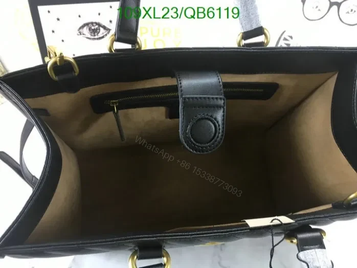 View 12 of Gucci Marmont Leather AAAA Copy Tote QB61194 – GG Design