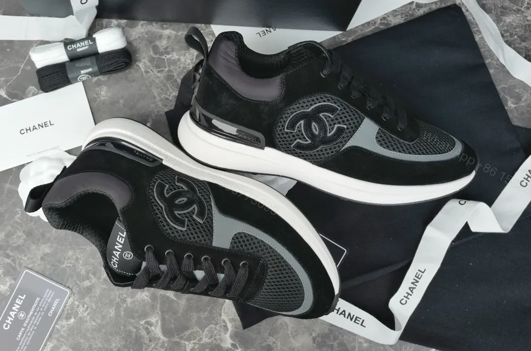 View 7 of Black Suede & Mesh High-Top Sneaker: Luxury Streetwear Comfort